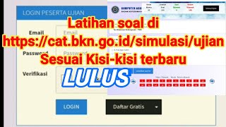 CARA DAFTAR SIMULASI CAT ASLI DARI BKN CPNS 2021