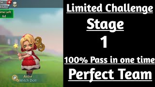 Lords mobile Witch doll limited challenge stage 1|Limited challenge dark disaster stage 1