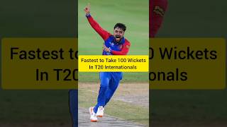 Fastest to Take 100 Wickets in T20 Internationals 🔥#shorts #cricket