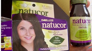 USEI A NATUCOR 5.0 ( CASTANHO-CLARO) DA EMBELLEZE EM MEUS FIOS BRANCOS!! OLHEM COMO FICOU!#embelleze