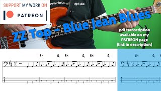 ZZ Top - Blue Jean Blues (Bass cover with tabs)