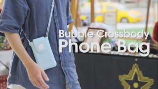 Soft and Elastic Carry-on Phone Bag【Bubble Crossbody Phone Bag】｜Bone