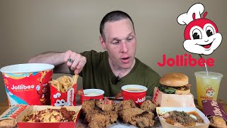 Eating Jollibee for the First Time! | Jollibee Feast Mukbang