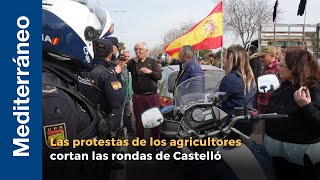 Las protestas de los agricultores provocan atascos en Castellón