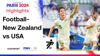 USA 4-1 New Zealand - Men's Group A Football Highlights | Paris Olympics 2024 #Paris2024