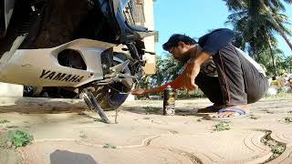 Clean and Lube chain in motorcycle