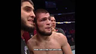 even in-between rounds Khabib vs Conor was intense! 😳 #nocommentary