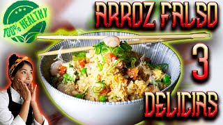 Arroz Falso de Coliflor 3 Delicias (Receta Fitness )💪💯