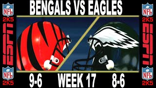 Bengals vs Eagles Week 17 ESPN NFL 2K5