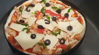 Pizza recipe| No Oven Home made|just a pan and get a good result