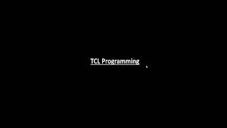 Introduction to TCL tasks