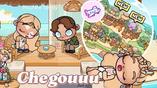 CHEGOUU NOVO LOCAL + routine family 🐚🫧 Avatar World .