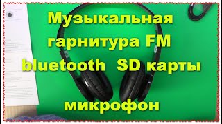 Беспроводные Наушники гарнитура FM flash usb Bluetooth обзор тест