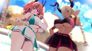 ブレマートンと尾張（テニスウェア）で【愛dee】【USS Bremerton/IGN Owari/MMD/アズールレーン/AzurLane/KKVMD】