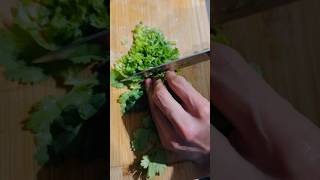 Coriander chopping made easy #asmr #asmrsounds #asmrfood #healthyfood #veggies