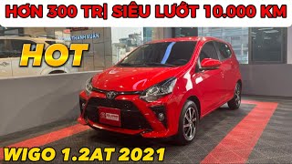 ✅ Nhỉnh 300 triệu có ngay Toyota Wigo 1.2 AT 2021 cũ lướt màu đỏ chạy zin 10.000 km