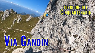 Via Gandin - Torrione del Cinquantenario - Grignetta Climbing GoPro Video