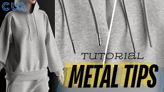 How to create realistic metal tips on a hoodie – cylinder and bullet shapes