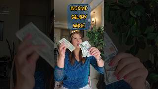 Money in English dollars,  wage, income,  salary #money #english #education wage vs salary vs income