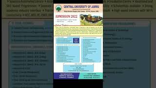 Central University Of Jammu Admission 2022 | CUJ BTech Admission 2022 | #Shorts👇👇👇