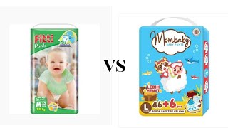 review diapers fitti vs diapers mom baby / review popok fitti vs mom baby /diapers 24 hour