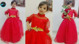 latest baby girl Barbie gown cutting & stitching/Cinderella dress/boll gown/Christmas special dress