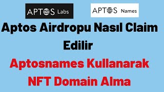 Aptos Airdropu Nasıl Claim Edilir Aptosnames Kullanarak NFT Domain Alma