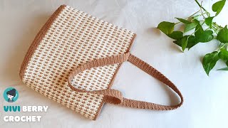 🧶Super Easy DIY Crochet Bag | Crochet Tote Bag | Passionate SC Base of Bag | ViVi Berry Crochet