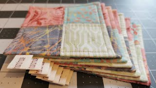 Patchwork coaster/quilted /beginners/easy/10 inches squares/layer cake /facile/coudre/tutorial #0014