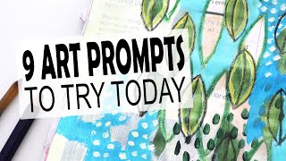 9 Art Prompts To Keep You Flowing Through Your Art Journal Page Today