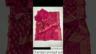 chanderi printed suit 🥰❤️✨#youtubeshorts #shorts