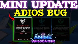 ⚠️MINI UPDATE CON ARREGLOS EN ANIME VANGUARDS ROBLOX