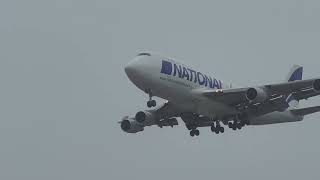 National airlines Boeing 747-400 landing at Chicago O'Hare