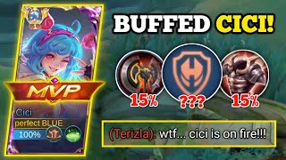 THANKS MOONTON, BUFFED CICI IS HERE! (100% BROKEN) | CICI VS. TERIZLA -MLBB🔥 #Cici #Mlbb #CiciPlays