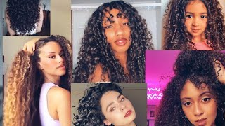 Curly hair tiktok and Instagram reel Compilation