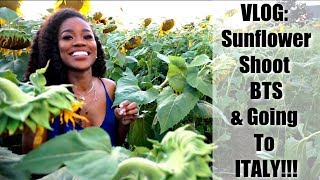 VLOG: Sunflower Photoshoot BTS & Going to ITALY!!! #