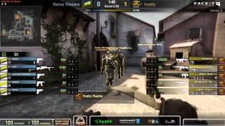 NaVi vs fnatic FACEIT match goes 59 rounds, over 1h45m on Inferno