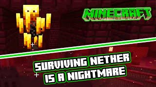 Surviving Nether in MOB HEROES MINECRAFT - ITS A NIGHTMARE