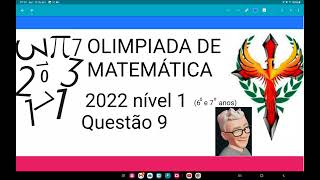 Olimpíada de matemática 2022, nível 1, questão 9, Na figura, aparecem seis hexágonos têm um verso