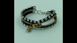 Zipper Bling Bracelet Tutorial