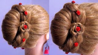 Beautiful hairstyles for wedding/party || French style juda hairstyle || hair style girl easy