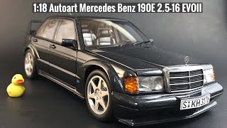 1:18 Autoart Mercedes Benz 190 E 2 5 16 EVOII Unboxing and Review!