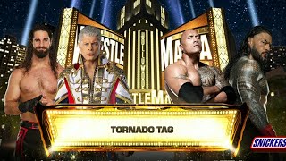 Cody Rhodes e Seth  Rollins X The Rock e  Roman Reigns   WrestleMania  wwe2K 2024  Pc