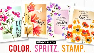 Color. Spritz. Stamp. | Easy Brushstroke Stamping