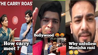 Elvish yadav unfollow manisha rani? | how carryminati meet lappu sachin aunty | thara bhai joginder