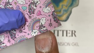 🦄🦄 UNICORN NAIL FOIL ART || WATCH ME WORK USING JADE POLYGEL🦄✨✨