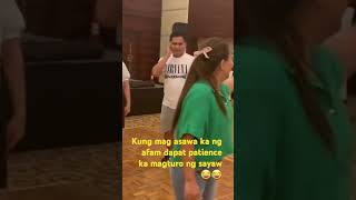 kung mag asawa ka ng afam dapat patience ka magturo ng sayaw 😂😂😂 #dance #afam #weddingshower #funny