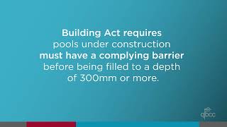 Video 4: Barriers for pools under construction