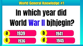 20 World General Knowledge Quiz Questions with 4 Options | Challenge Your Mind! 🌍 (Part 1)