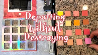 Depotting BH Cosmetics Mimosa PALETTE into Singles | Vlogmas 2022